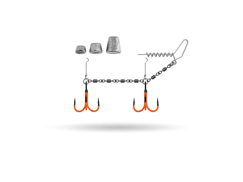 Fire Uv Rig L – 2/0 krok med vikter 5g, 10g, 20g