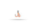 UV Hook Orange #1 (6 pack)