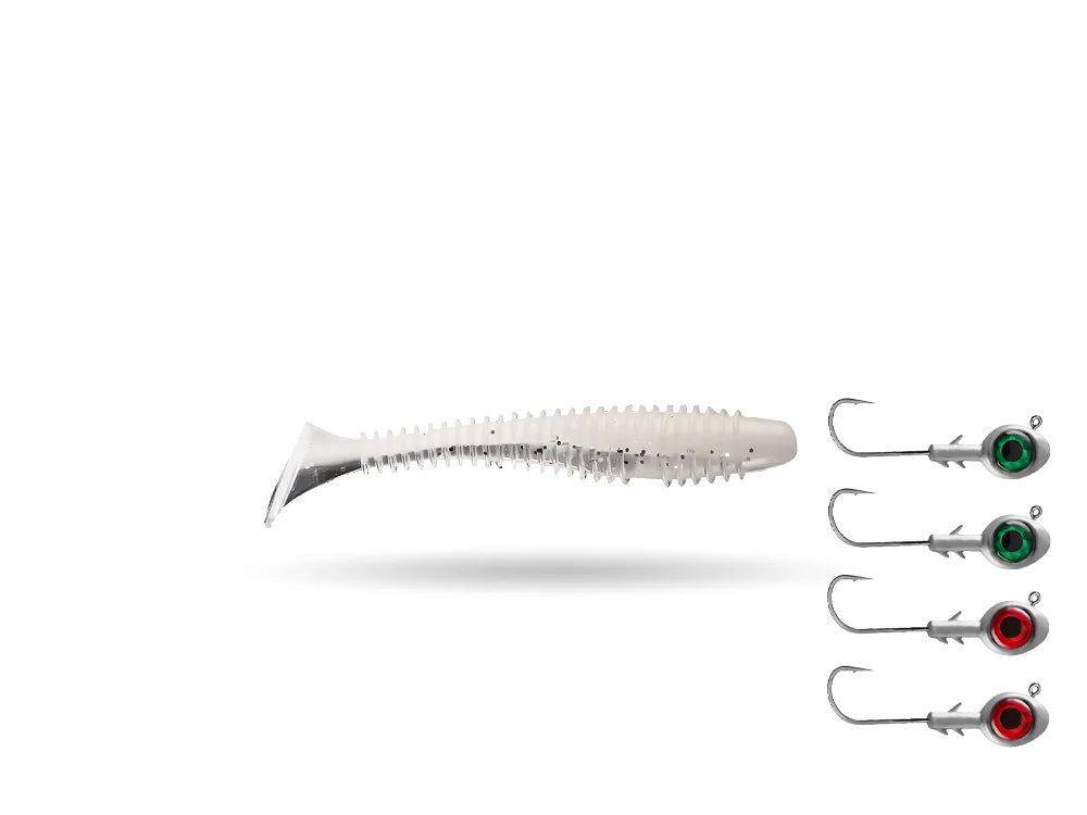 Perch Strike Rib 6 cm (10-pack) + Jig Head Eye (4-pack)